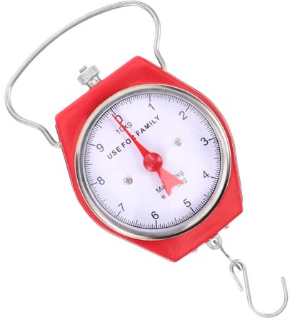 Supvox Tragbare Mechanische Federwaage Mit Metallhaken Präzise Handwaage Zum Wiegen Von Gepäck Und Taschen Praktische Aufhängeskala Für Reisen Und Angeln