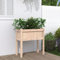Gecheer Jardinières avec Pieds 70x31x70 cm Bois de pin Massif, Bac de Plantation pour Cultiver Fleurs Herbes Plantes, Lit Surélevé Potager pour Terrasse Balcon Extérieur