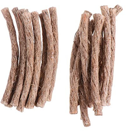 GOOHOCHY Survival Fire Starter Rope Waxed Hemp Wick Cord 20pcs Set for Camping Bbq Outdoor Adventure