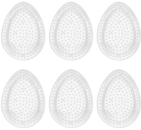 6 Stück Bügelperlen Platten Eiform, 5mm Bügelperlen Steckplatten, Bügelperlen Vorlagen 9x7cm,Transparent Stiftplatten Bügelperlen Schablonen, Steckplatten für DIY Handwerk Machen