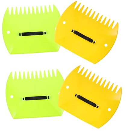 HOMSFOU 2paia Rastrello Per Foglie Plastica Leggera Da Pz Con Denti Progettati Per Raccogliere Rapidamente Foglie e Detriti Da Giardino Per Pulizia Esterna e Del Giardino