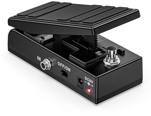 LEKATO Pedal Wah de guitarra, pedal de volumen Wah, mini pedal de efecto de guitarra eléctrica pequeño con control de volumen activo, pedal de guitarra eléctrica combinado 2 en 1