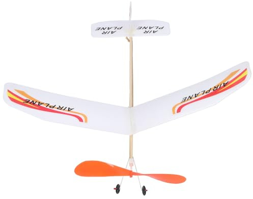 TOYANDONA Rubber Band Powered Airplane Model for Boys Diy Assembly Small Indoor Outdoor Flying Glider Educational Toy Lightweight Portable