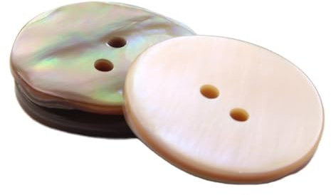 Aniyan 20 Stück Natürliche Perlmutt Knöpfe aus Muschelschale - Für Strickjacken, Anzüge & Wollmäntel - Hochwertige Nähanzüge mit 2 Löchern - Perlmuttknöpfe (18mm,Farbe Original)