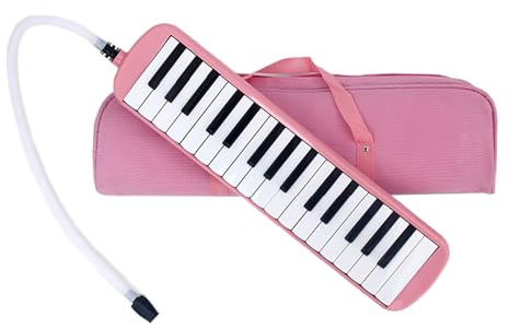 32 Tasten Air Piano Keyboard Sopran Melodica Instrument mit Mundstücken Tube & Tragetasche für Anfänger Kinder Lernen Air Piano Keyboard Sopran Melodica