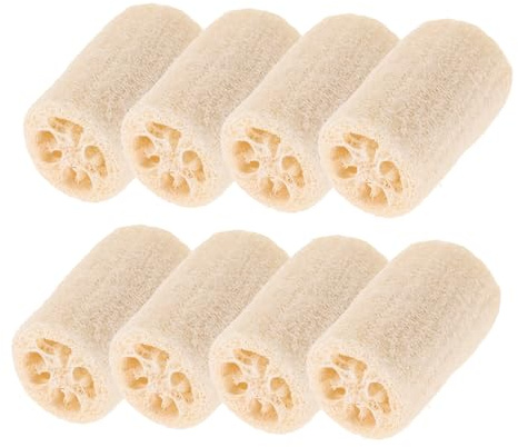 Ipetboom 8stücke Natürlicher Luffa-spülschwamm für Dusche und Küche Effektives Peeling für Haut und Geschirr Langlebig und Hautfreundlich