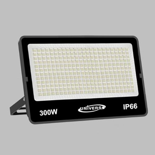 TEKHOME Faro LED Esterno 300W IP66 – Proiettore LED con CCT Switch 3000K 4000K 6500K, Alta Luminosità 33000lm, Impermeabile per Giardino Cortile Magazzino (Bianco/Grigio) FT02 (NERO)