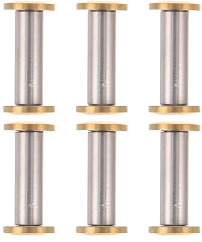 DIYEAH 6 sujetadores para mangos de cuchillos - Remaches de acero inoxidable M4 de 5 mm para reparación de cubiertos - Pieza de repuesto para tornillos y pernos de cocina