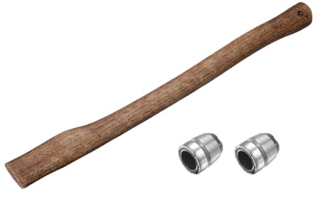 QUARKZMAN Manico Di Ascia In Legno Di Sostituzione 27.6 Universale In Hickory Con Zeppe Tonde Per Ascia Da Campeggio E