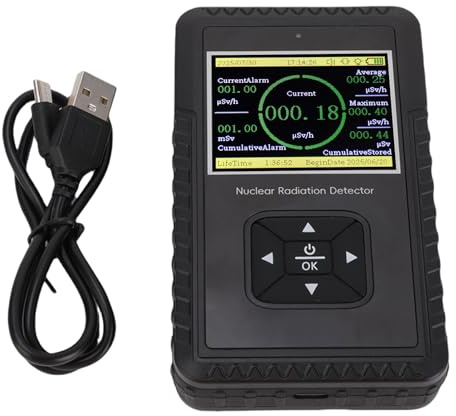 Rilevatore contatore Geiger nucleare Schermo LCD di grandi dimensioni Allarme cicalino a luce rossa Misuratore portatile di raggi X Beta Gamma