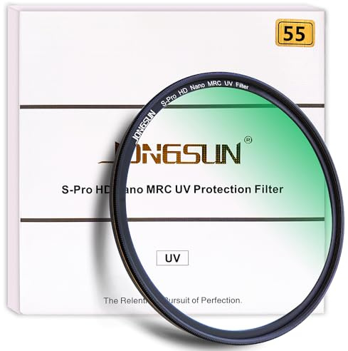 JONGSUN UV Filter 55mm, S-Pro HD Nano MRC Mehrlagenbeschichtung, B270, Kameras Ultraviolett Schutzfilter Filter