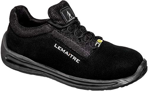 Lemaitre Extremt lätt S3 ESD säkerhetssko Bolt Comfort, fibersula och mikrofiber, svart, 46 EU