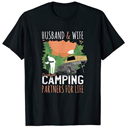 Dachzelt Camping - Campervan Camper Nomaden Natur Partner T-Shirt