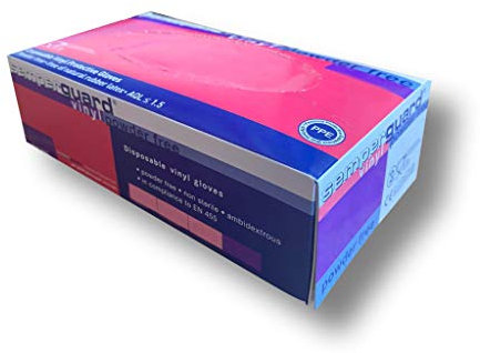 Guanti in vinile, taglia XL, 100 pezzi, bianco/naturale, in pratica scatola