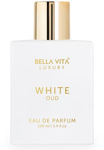 Bellavita Luxury White Oud Eau de Parfum | 100 ml (3.4 fl.oz.) | Perfume for Men and Women | Fruity, Artemisia Lemon, Freesia, and Tobacco Notes | Long Lasting Unisex Fragrance