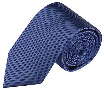 Allegra K Herren Einfarbig Schmale Streifen Krawatte 145 cm Dunkelblau One Size