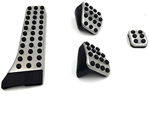 ihreesy Auto Fußpedal Pad Abdeckung Satz,Keine Bohrbremse und Gasbeschleuniger Pedal Pad Abdeckung Edelstahl Pedalabdeckungen Kompatibel für W203 W204 W211 W212 W210,Schaltgetriebe