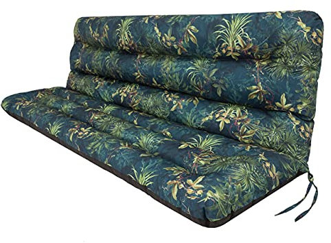 PillowPrim Cojín para columpio de Hollywood. Cojín para banco de jardín. Cojín para banco. Cojín para banco. Cojín de asiento y respaldo. Ancho del asiento: 120 cm