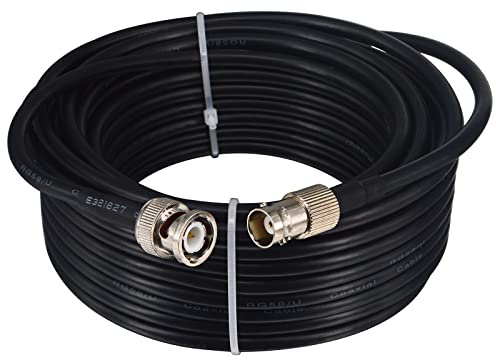 BOOBRIE Cavo BNC maschio a BNC femmina 10M RG58/U BNC Cavo di prolunga BNC maschio a femmina Cavo video HD Ponticello coassiale BNC Cavo coassiale per trasmissione CCTV Video SDI Cavo