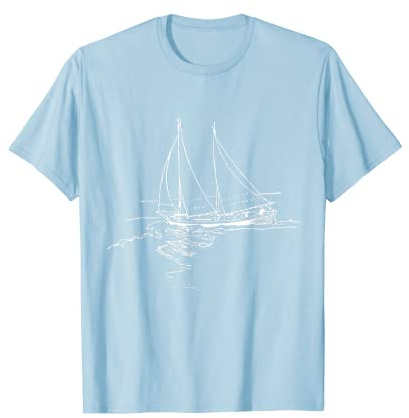Zweimaster Segelboot unter Segeln, Kapitän Skipper Segel T-Shirt