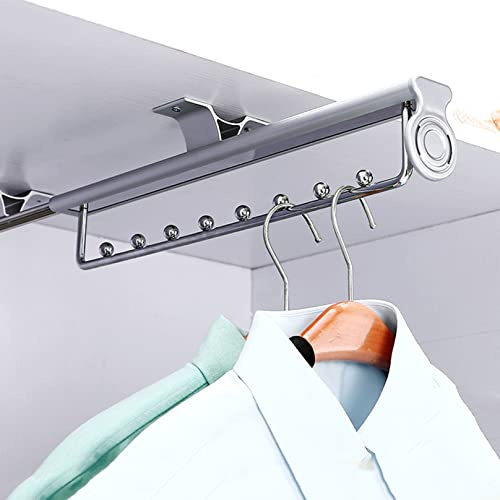 GZPFDQ Ausziehbare Kleiderstange zum Herausziehen Kleiderbügel-Auszug aus Aluminium Kleiderbügelhalter Schrank deckenmontage, Kleiderbügelauszug ausziehbar (Size : 40cm)