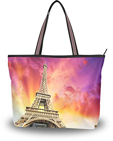 Grand sac à main zippé pour femme Motif hortensia, multicolore 3, Medium