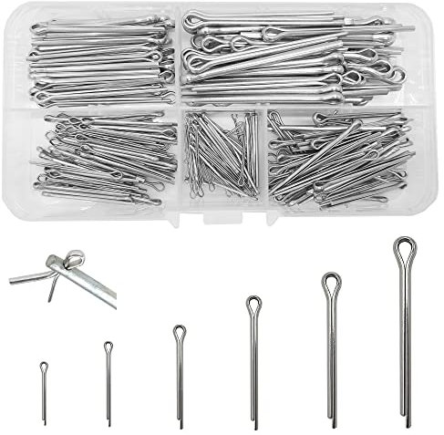 220 Stück Edelstahl Splinte Sortiment M1.0/M1.5/M2/M2.5/M3/M4 - 6 Größen Sicherungssplinte Set Mit Sortimentskasten für Autos