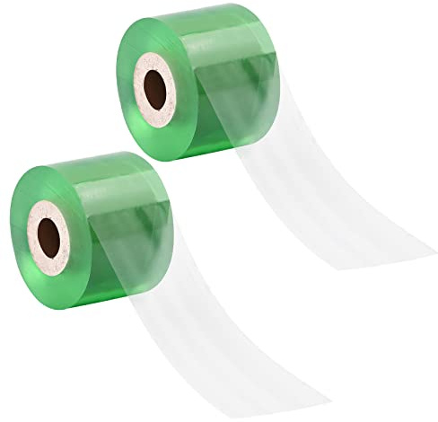 2 Rolle Pfropfband Selbstklebend, Transparentes Feuchtigkeitsbeständiges Veredelungsband Fuß Pfropfen Dehnbare Band, Pflanze Reparatur Band für Garten Obstbaum Graft, 100M*4cm