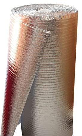 HARICSET Feuchtigkeitsresistent Laminat Unterlage Trittschalldämmung Laminat 2 mm Dick Silence Floor Akustik ALU Gehschalldämmung für Laminat und Parkett mit Alu-Dampfbremse(Size:1 * 20m)