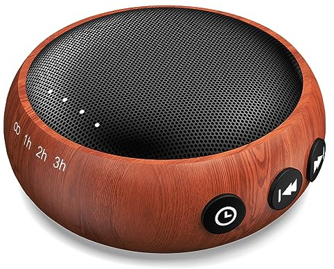 Sound Machine Small White Noise Machine with 30 Soothing Sounds Sleep Machine for Baby Kids Adults Natural Sounds Rain Fan Brown Pink Nosie Machine with 36 Volume Levels for Office Home Travel(Wooden)