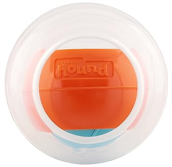 Outward Hound Nina Ottosson Topsy Treat Ball Dog Puzzle Interactive Treat Puzzle Dog Enrichment Dog Toy, Level 1 Beginner, Orange