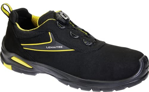 Lemaitre Unisex S3 ESD arbetssko Harrison, säkerhetssko, Svartgul, 42 EU
