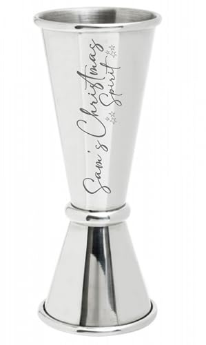 Christmas Spirit Personalised Jigger - Spirit Measure Engraved Secret Santa Gift - Stocking Filler