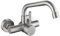 Tondiy Grifo Cocina de Pared 11 cm Orificio de Montaje, Grifería de Fregadero Rotación de 360​°, Mezclador Monomando de Acero Inoxidable 304, Aireador Extraíble, Agua Fría y Caliente