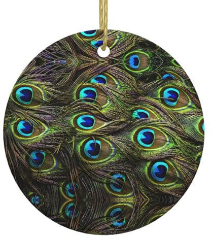 Weihnachtsschmuck, Keramik-Anhänger für Zuhause und Geschäft, frischer Pfau