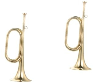 Toyvian 2stücke Militärische Bugle Trompete Für Anfänger Leicht Tragbar Aus Hochwertigem Für Schulbands Und Orchester Rostfrei Langlebig Einfach Zu Transportieren Lagern