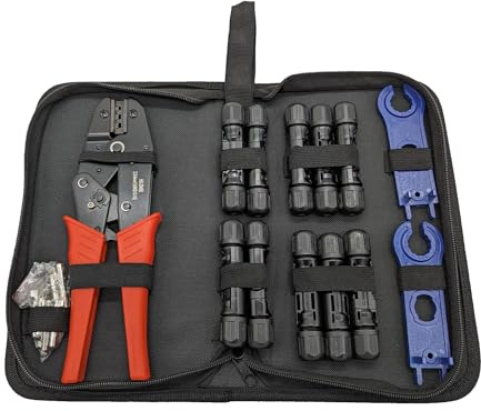 Solar Crimpzange Set für 2,5/4/6mm² Solarpanel Buchse Kupplung Verbinder Photovoltaik Kabel Crimpwerkzeug