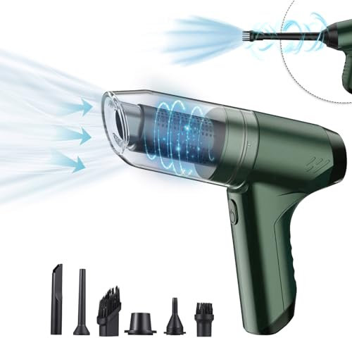 Jemora Aspirapolvere Portatile Senza Fili 19000Pa Aspirazione e soffiaggio potenti 3 in 1 Soffiatore e Pompa Manuale Aspirapolvere 3 in 1 Aspirapolvere Portatile Senza spazzole ad Alta Potenza da 120