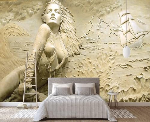 Naturempress Papel Pintado Pared 3D Papel Tapiz Cubic Relieve Belleza Fotomurales 3D Tv Fondo Pared Dormitorio Murales Papel Tapiz Moderno