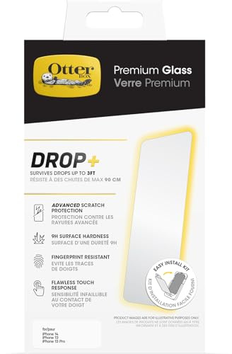 OtterBox Premium Glass Screen Protector for iPhone 17e/16e/14/13/13 Pro | Tempered Glass, Advanced Scratch Protection, Survives Drops up to 3 ft, No Retail Packaging