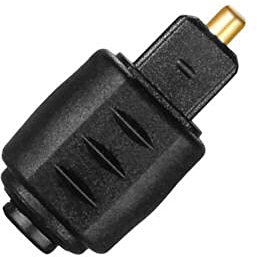 Connettore Toslink nero Adattatore audio ottico Mini Toslink ottico Spinotto femmina da 3,5 mm a maschio Toslink digitale Per una qualità audio eccellente