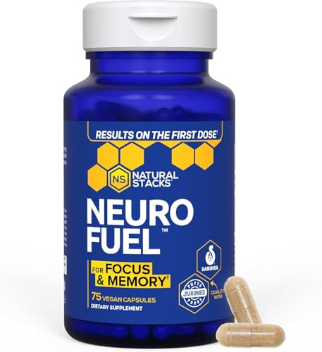 NATURAL STACKS - Supplemento Nootropico di supporto cerebrale neuroFuel con estratto di foglie di carciofo e supplemento di LCarnitina per