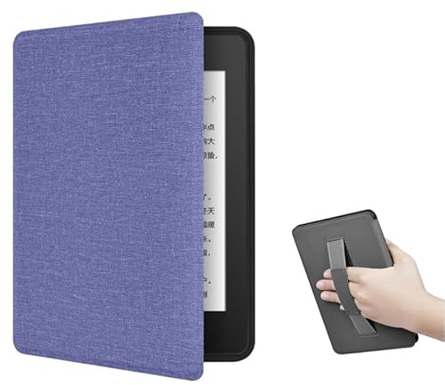 McIluyaiio Hülle für 7 Zoll Kindle Paperwhite 12. Generation 2024 und Kindle Colorsoft Signature Edition, Auto Sleep Wake, Handschlaufe Funktion, Lila