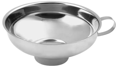 FSSTUD Stainless Steel Wide Mouth Funnel Metal Jam Funnel Large Canning Funnel Jar Filling Funnel Liquid Pouring Funnel Wide Opening Food Funnel with Handle for Beans Powders