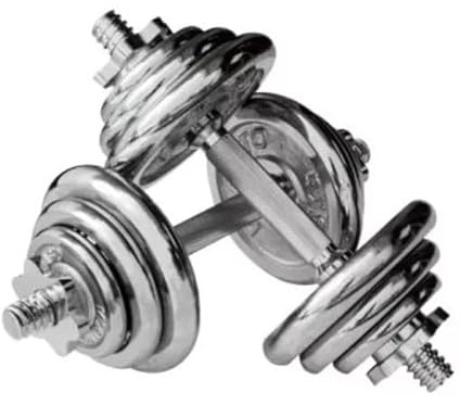 InTheMarket 20 kg Chrom Hantelset - Verstellbare freie Gewichte für Krafttraining & Home Gym - Langlebiger Stahl mit sicheren Sternverschlüssen