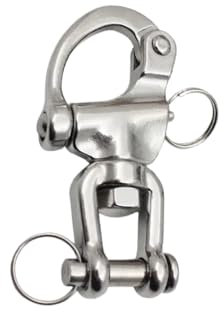 Gancho Giratorio de Acero Inoxidable 316, grillete de liberación rápida para Cadena de Ancla de y Aplicaciones Marinas, 2/4 Uds.(70MM)