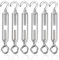 huruirui M4 Tendeur Cable 304 Acier Inoxydable Réglable Crochet De Ridoir Et Oeil Tendeur Fil a Linge Tendeurs Elastique avec Crochets Fil Cable Acier De Fer Cloture Et Corde Linge Exterieur 6pcs