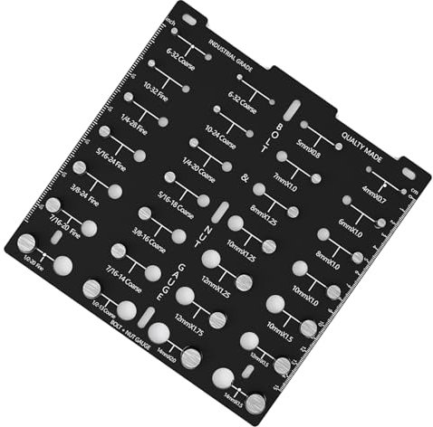 Misuratore di identificazione della vite del tester del filo con 14 standard e 14 filettatura metrica calibro Checker dado strumento di controllo della vite