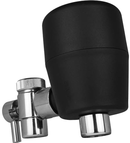 rivaALVA-S Jova EM Wasserhahnfilter schwarz - Trinkwasserfilter mit Blockaktivkohle, Virenmembran und EM-Keramik - 2in1 Filterung und Vitalisierung