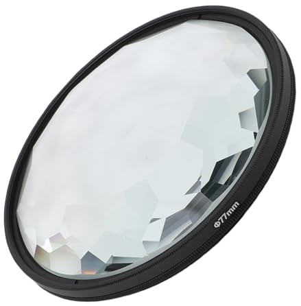Kaleidoskop-Filter, Kaleidoskop-Glasprisma-Objektivfilter Kompatibel mit DSLR- und spiegellosen Kameras, Kamera-Effekt-Filter Fraktal-Fotografie für wiederholte Motive (77 mm)